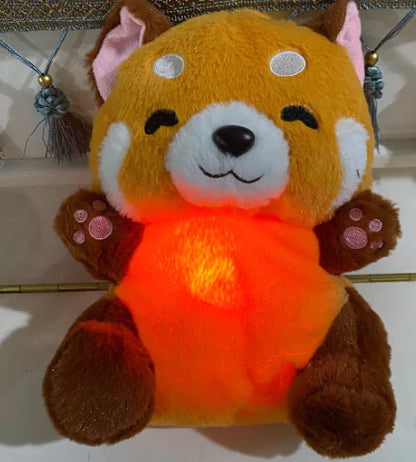 Red Panda Plush Toy with Musical Lights & Breathing